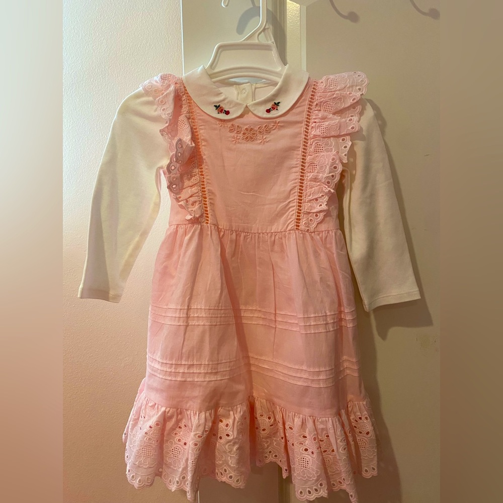 Janie & Jack toddler classic girls dress- jumper style with Peter Pan collar